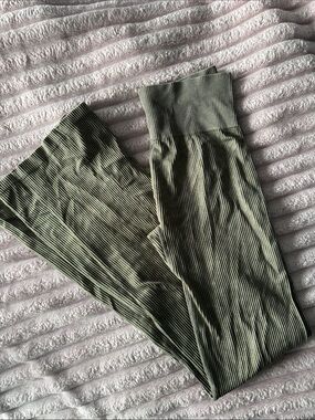 Forever 21 Ribbed Olive Green Flares